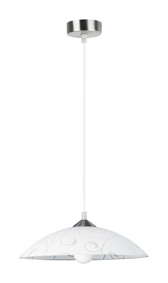 Rabalux Harmony Lux Pendelleuchte E27 Weiß Muster Metall Glas 1x60W