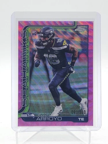 2025 Topps Chrome Football Pink Wave Refractor Elijah Arroyo #396
