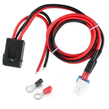 Carbbia 4-Pin 12AWG Power Cord for Yaesu & Icom Radios