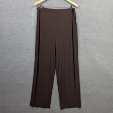 Joseph Ribkoff Pants Womens 14 Pull On Stretchy Dark Designer Wide Leg Office