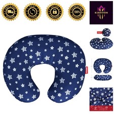 Breathable Microfiber Nursing Pillow Cover with Zipper - Navy Star Design