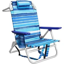 Backpack Beach Camping Chair, Folding Heavy Duty , Aluminum, Cup Holder 1/2 Pack
