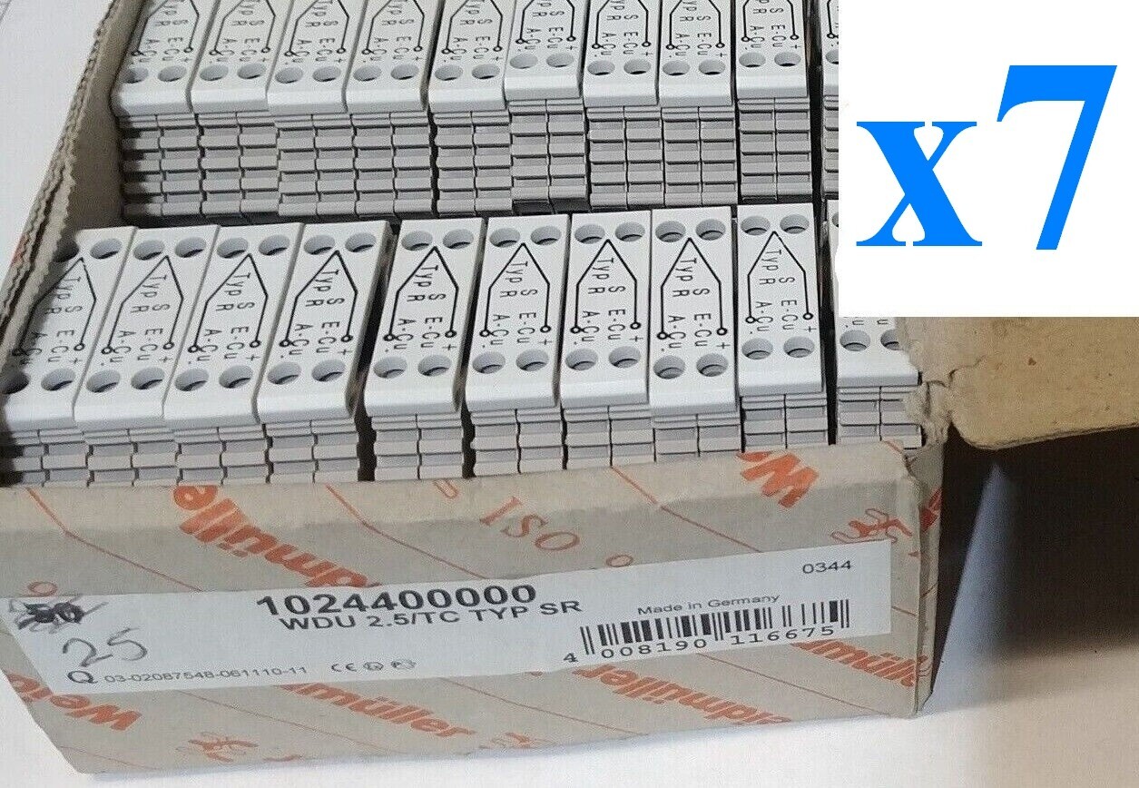 x7 NEW Weidmuller 1024400000 WDU 2.5/TC Type SR Terminal Block 7pcs