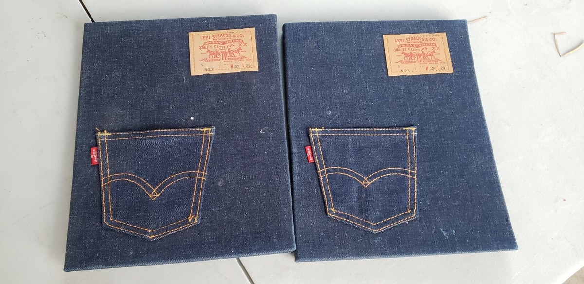 2 Vintage LEVI'S 501 Big E S Series Jeans Denim Binder