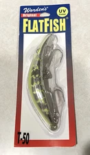 FLATFISH WORDEN’S ORIGINAL T-50 CHARTREUSE TIGER 5” SALMON LURE PLUG NEW USA