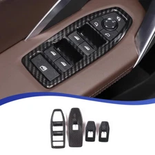 4x Carbon Fiber Console Door Window Lift Switch Panel Cover for BMW X1 2023-2025