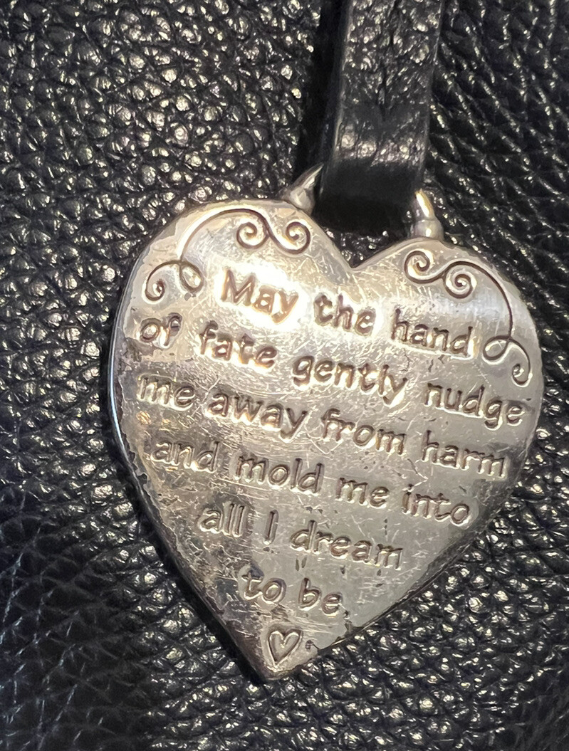 PONY Borsa a tracolla BRIGHTON GYPSY LACE blu navy + argento cuore ritagliato PIZZO MG Hobo