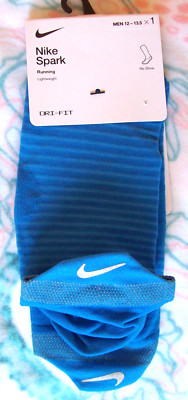 NIKE RUNNING ''SPARK'' MEN'S -2 WAY LIGHTWEIGHT NO SHOW SOCKS -Extra Large 12-13.5