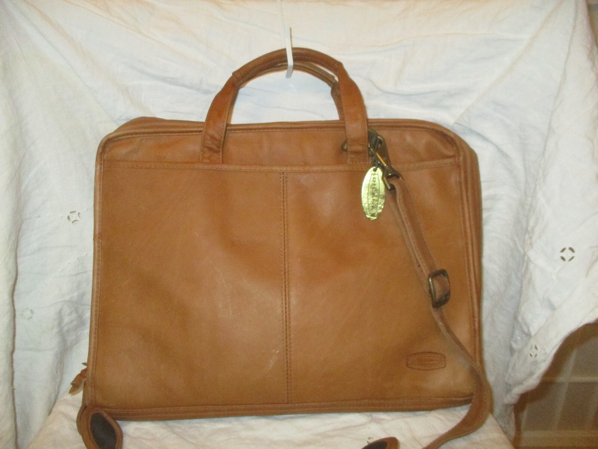 Dilana vintage distressed leather briefcase/messenger bag | eBay
