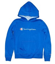 Champion Athletic Youth XL Blue Embroidered Logo Front Pullover Fleece Hoodie