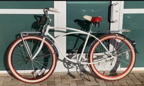 1963 Schwinn Pearl White Corvette 4 Jewel Chrome Rear Rack Vintage Bicycle - Picture 3 of 18