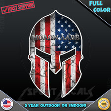 Spartan Helmet Usa Flag Molon Labe 2nd Amendment Car Pc Vinyl Decal Sticker 035