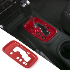 Red Gear Shift Panel Cover Trim for 2011-2017 Jeep Wrangler JK JKU Accessories