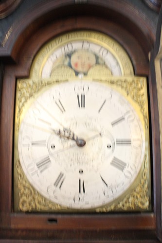 Antique mahogany George III 3 weight longcase Richardson Weaverham moon second H - Picture 4 of 23