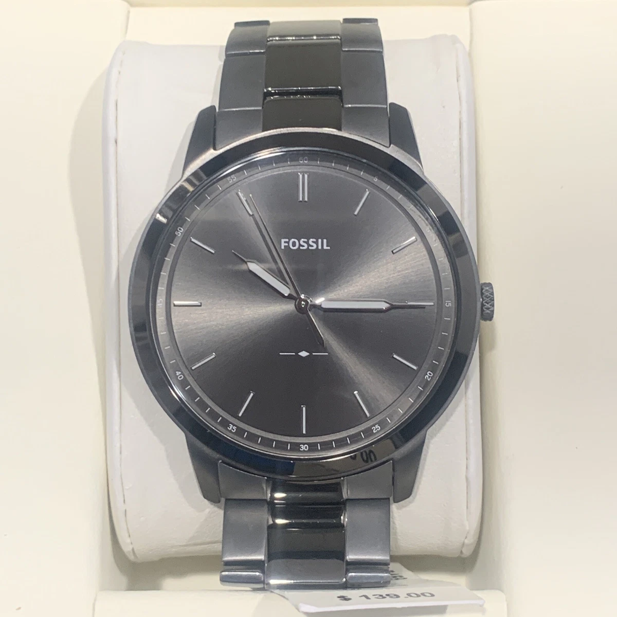 Fossil The Minimalist 3H Grey Dial Two-tone Men's Watch FS5459