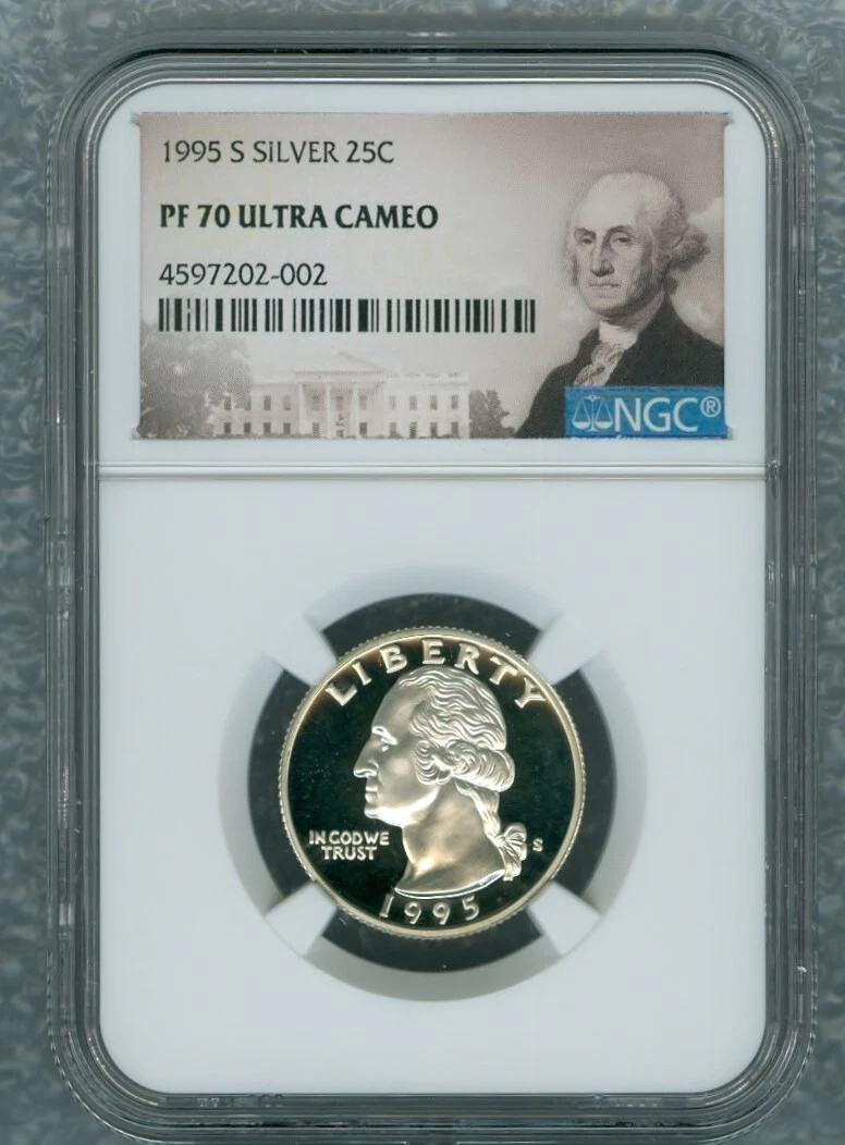 Silver PR 70 Graded 1995 Washington Quarters (1932-1998) for sale