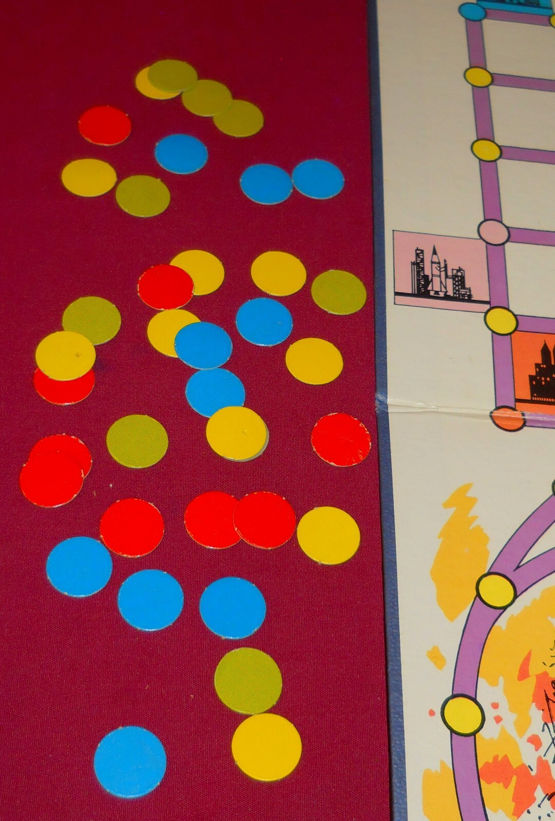 Very Rare &ldquo; I SPY &ldquo; Board  Game By IDEAL-1965-Robert Culp, Bill Cosby INCOMPLETE