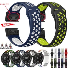 US Silicone Sports Watch Band For Garmin Fenix 6/6X Pro/5X/5X Plus/Fenix 3/3 HR