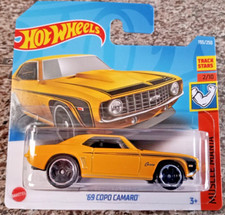 2022 Hot Wheels '69 Copo Camaro Muscle Mania #2/10 SHORT CARD YELLOW