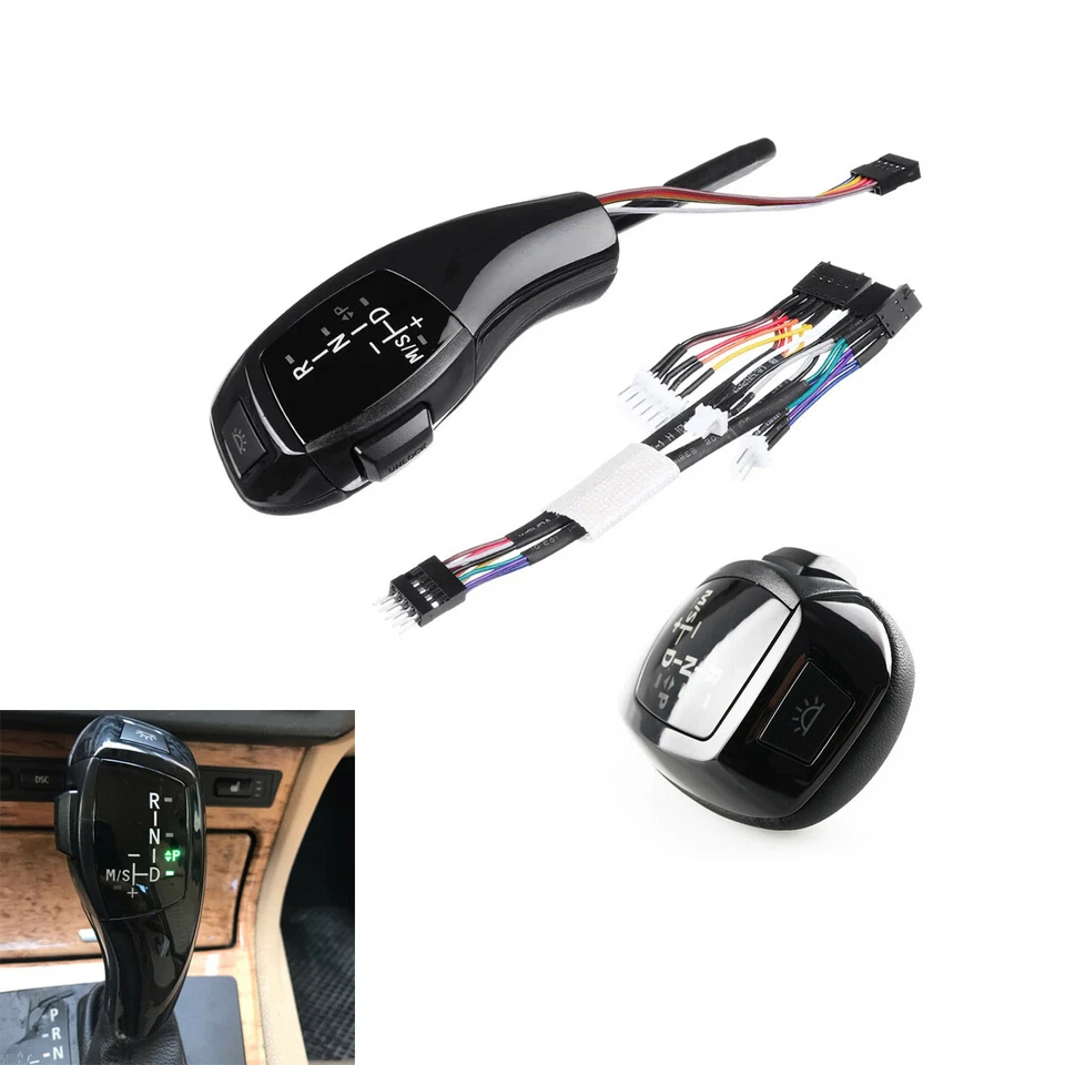 Perilla de cambio de marchas LED negra para BMW Serie 1/3 E81 E84 E87 E89 Z4 E90 E91 E92 E93 Foto 4 de 4