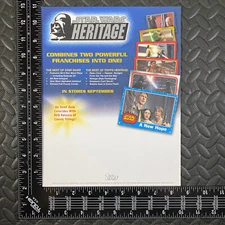 STAR WARS HERITAGE TRADING CARDS PROMO TAB SELL HALF SHEET FLYER AD TOPPS 2004