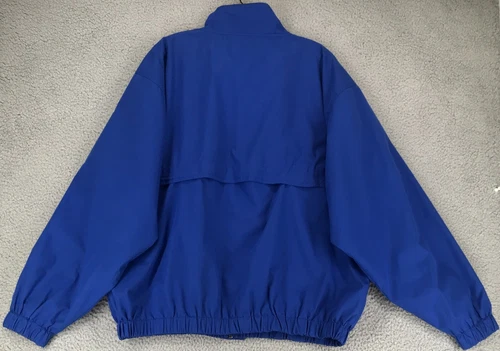 Devon & Jones Windbreaker Jacket Size L Mock Neck Pockets Full Zip Blue image 8