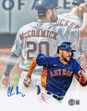 CHAS McCORMICK (Signed Houston Astros 8x10 Photo (Beckett Witness Certified)