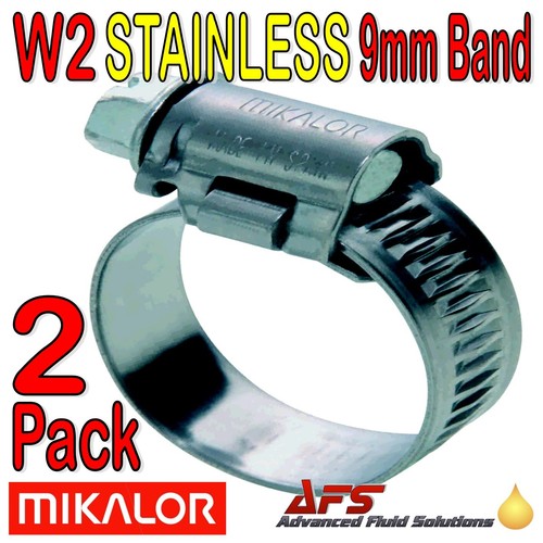 Paquete de 2 - Abrazadera de accionamiento helicoidal Mikalor W2 de acero inoxidable para manguera de radiador Reino Unido - Imagen 18 de 32