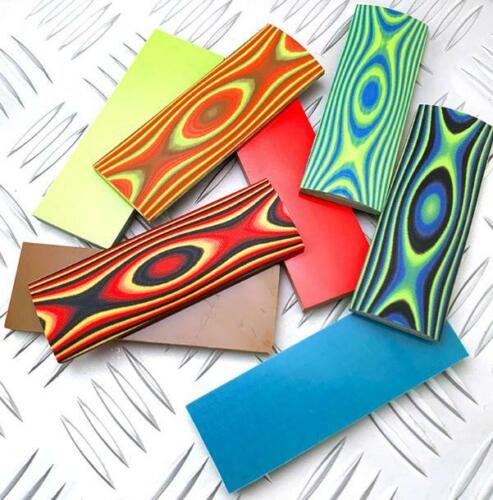 Pair of G10 Interlayer Pattern For Knife Handle Scales Blank DIY Making Material - Imagen 1 de 12