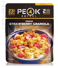 Peak Refuel Strawberry Granola (Vegan) Freeze-Dried Hiking Meal - EXP 07/2034