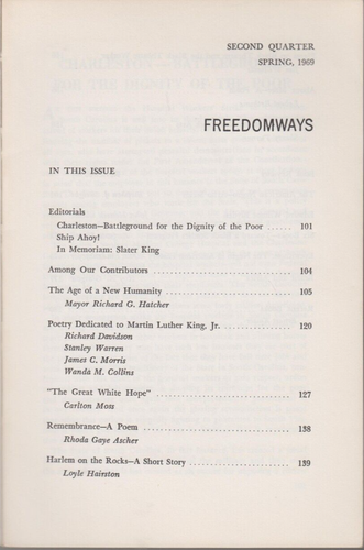 Freedomways Magazine Spring 1969 - Poetry Dedicated to Martin Luther King Jr. - Picture 2 of 2
