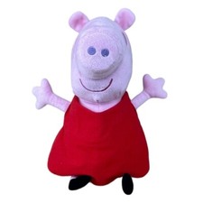 Peppa Pig Talking Plush Doll Hug Oink Pink Stuffed Animal 12" Red Dress