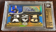 2009 TRIPLE THREADS MATT HOLLIDAY SAPHIRE AUTO JERSEY BAT #37 BGS 9.5 2/3 POP 1