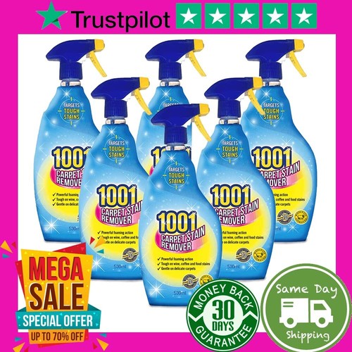1001 Carpet & Rug Sofa Cleaner Stain Remover Spray 500ml Targets Tough