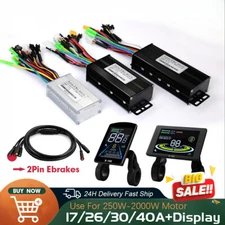 E-bike Sinewave 3 Mode Controller 17A 26A 30A 40A 24V/36V/48V/52V for Hub Motor