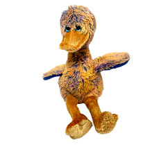 Vintage 2000 Ty Beanie Babies Dinky Plush Blue Gold Duck Stuffed Animal 8 inch