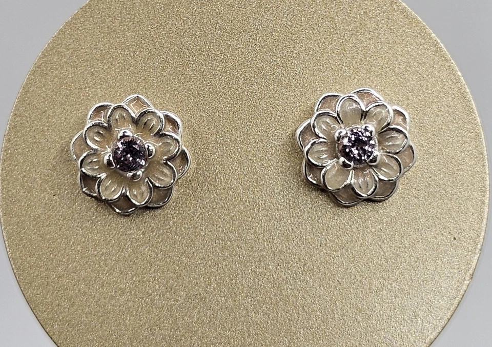 🌸Auténticos PENDIENTES DE DALIA PANDORA Foto 2 de 4