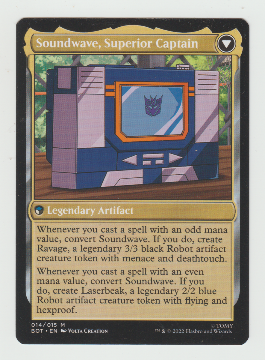 mtg soundwave commander deck MTG Soundwave, Sonic Spy Soundwave, Superior Captain Transformers  014/015