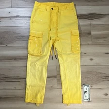 Boris Bidjan Saberi Cargo Pants Men's Large P21B Yellow Faded Fat AW22