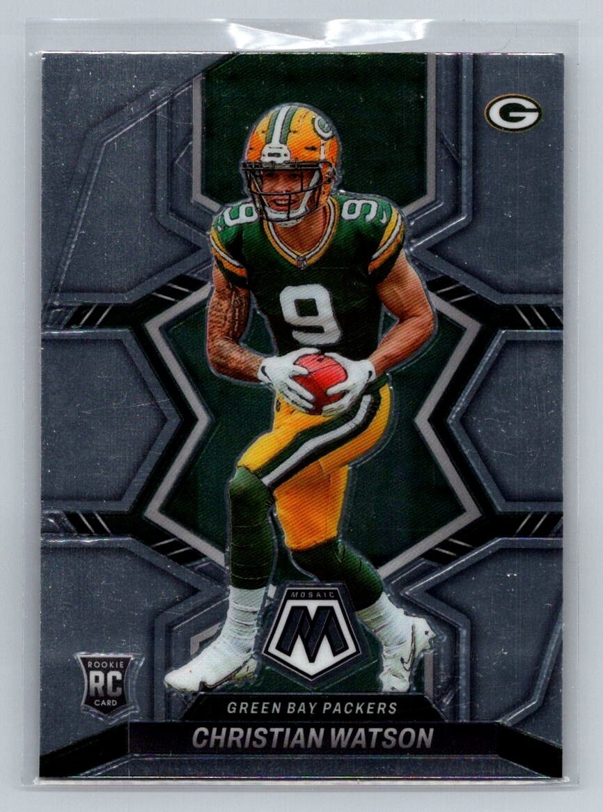 2022 Panini Mosaic Football Christian Watson Base Rookie Card #327 Packers RC