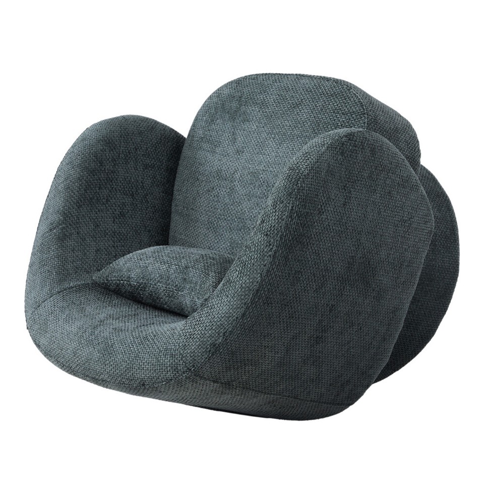 360° Swivel Cuddle Chair Knitted Velvet Accent Tub Chair Living Room