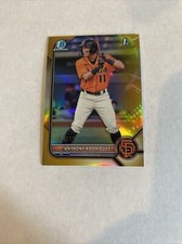 2022 Bowman Chrome Gold Refractor Anthony Rodriguez #d 11/50 JERSEY NUMBER
