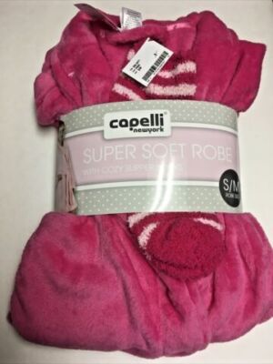 CAPELLI NEW YORK super soft robe w/ cozy Slipper socks choose color & Size NWT