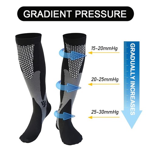 Compression Socks Knee High Stockings Leg Support Calf Sleeves Sports Men Women - Picture 21 of 50