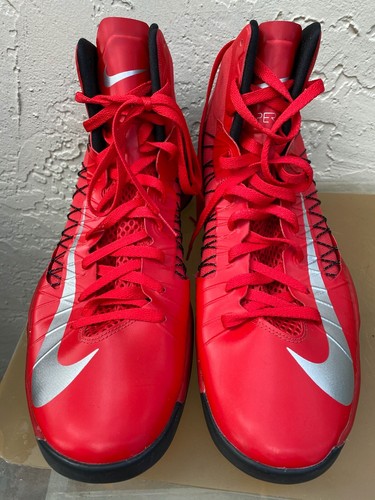 NIKE HYPERDUNK PROMO 524934 LN2 RED SILVER BLACK SHOES SZ 15.5 | eBay