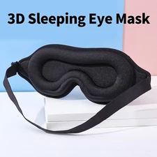 3D Travel Silk Eye Mask Sleeping Soft Padded Shade Cover Rest Relax Blindfold