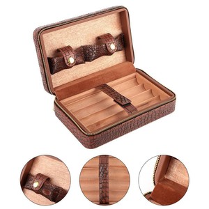 Travel Outdoor Leather Cedar Lined Cigar Humidor Case Image Is Loading Travel Outdoor Leather Cedar Lined Cigar Humidor