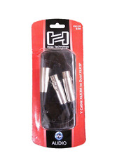 Hosa YXF-119 Y Cable XLR3M to Dual XLR3F 6 Inch 728736015197 