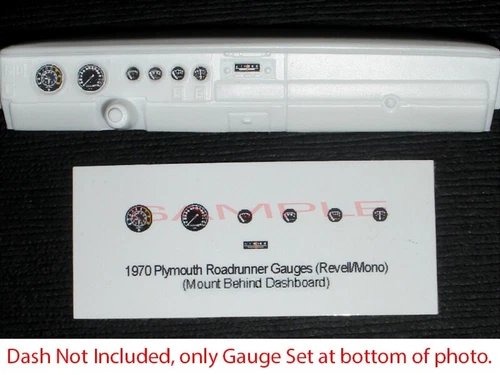 1970 ROADRUNNER and SUPERBIRD GAUGE FACES — 1/24 scale REVELL MONOGRAM kits