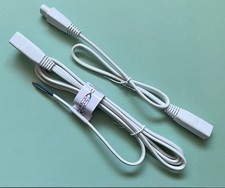 2 Piece 2M Power Cord Cable Wire Mains Feed T5 Under Cabinet Link Light 220V New